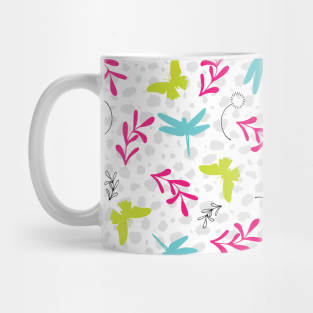 Spring Garden Butterflies and Dragonflies Mug